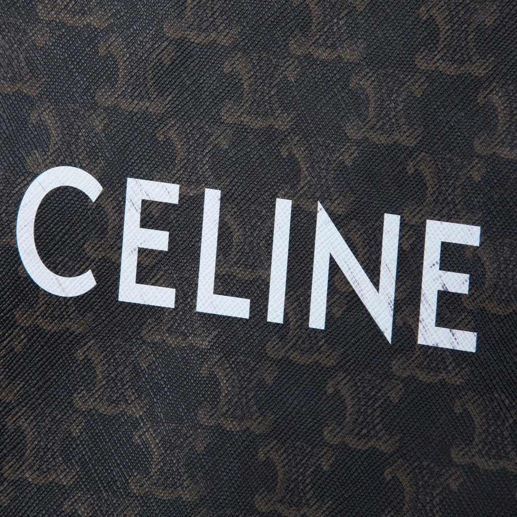 Celine Small Triomphe Coated Canvas Clutch