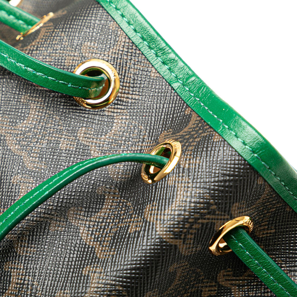 Celine Small Triomphe Coated Canvas Drawstring Bucket Bag