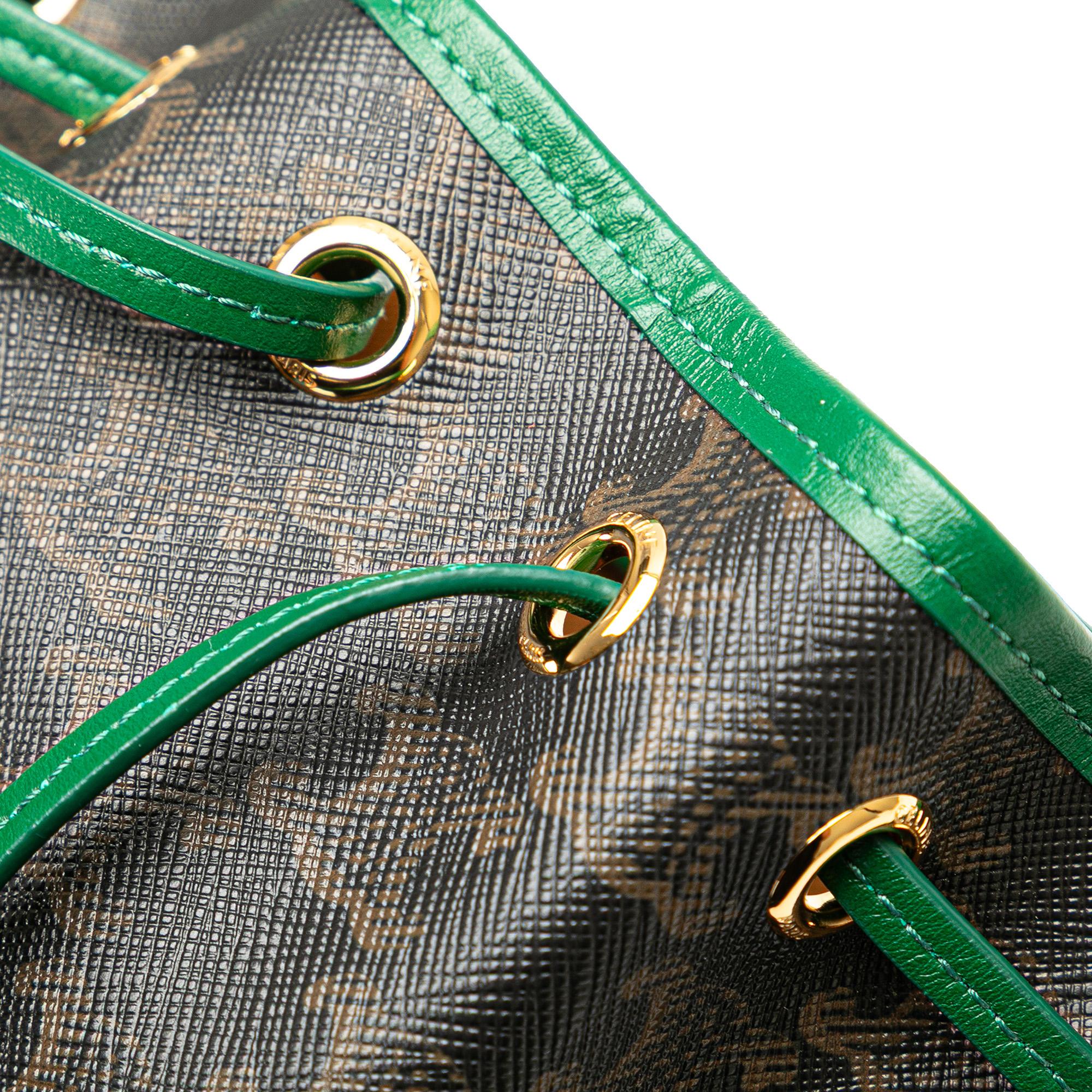 Celine Small Triomphe Coated Canvas Drawstring Bucket Bag