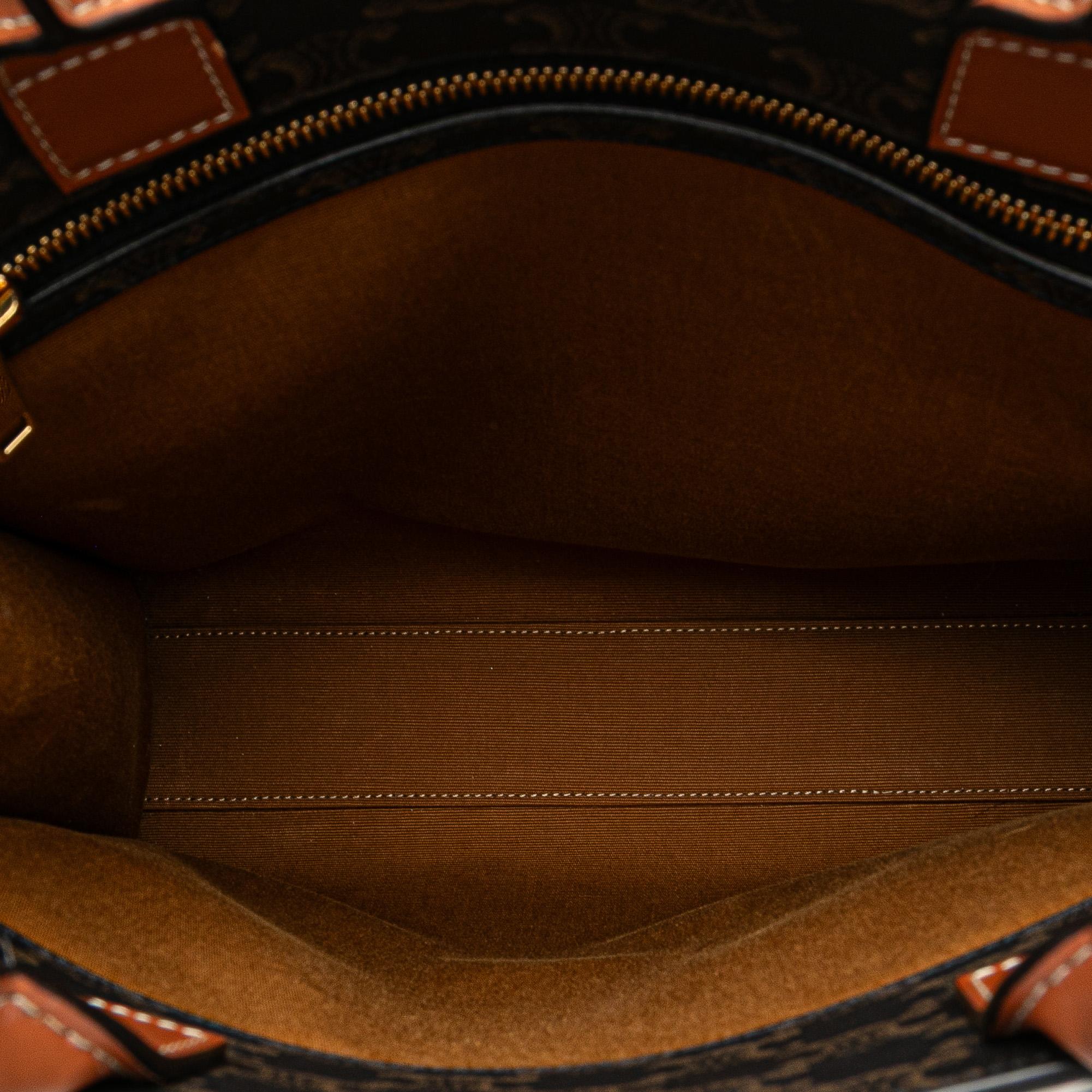 Celine Small Triomphe Coated Canvas Vertical Cabas Tote