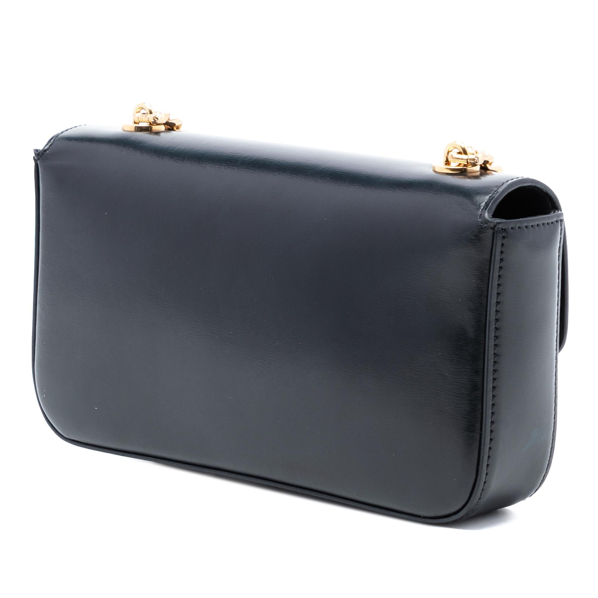 Celine Smooth Calfskin Cuir Triomphe Chain Shoulder Bag