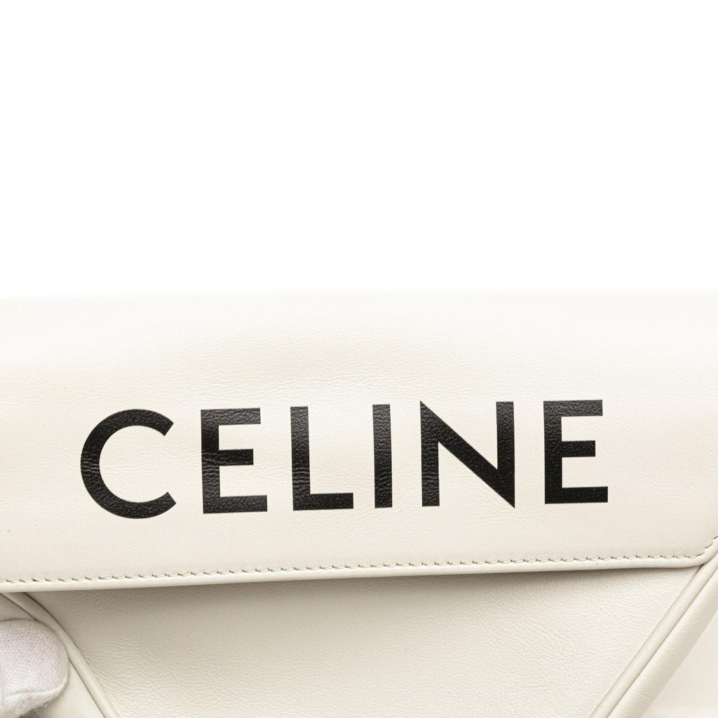 Celine Smooth Calfskin Logo Triangle Crossbody