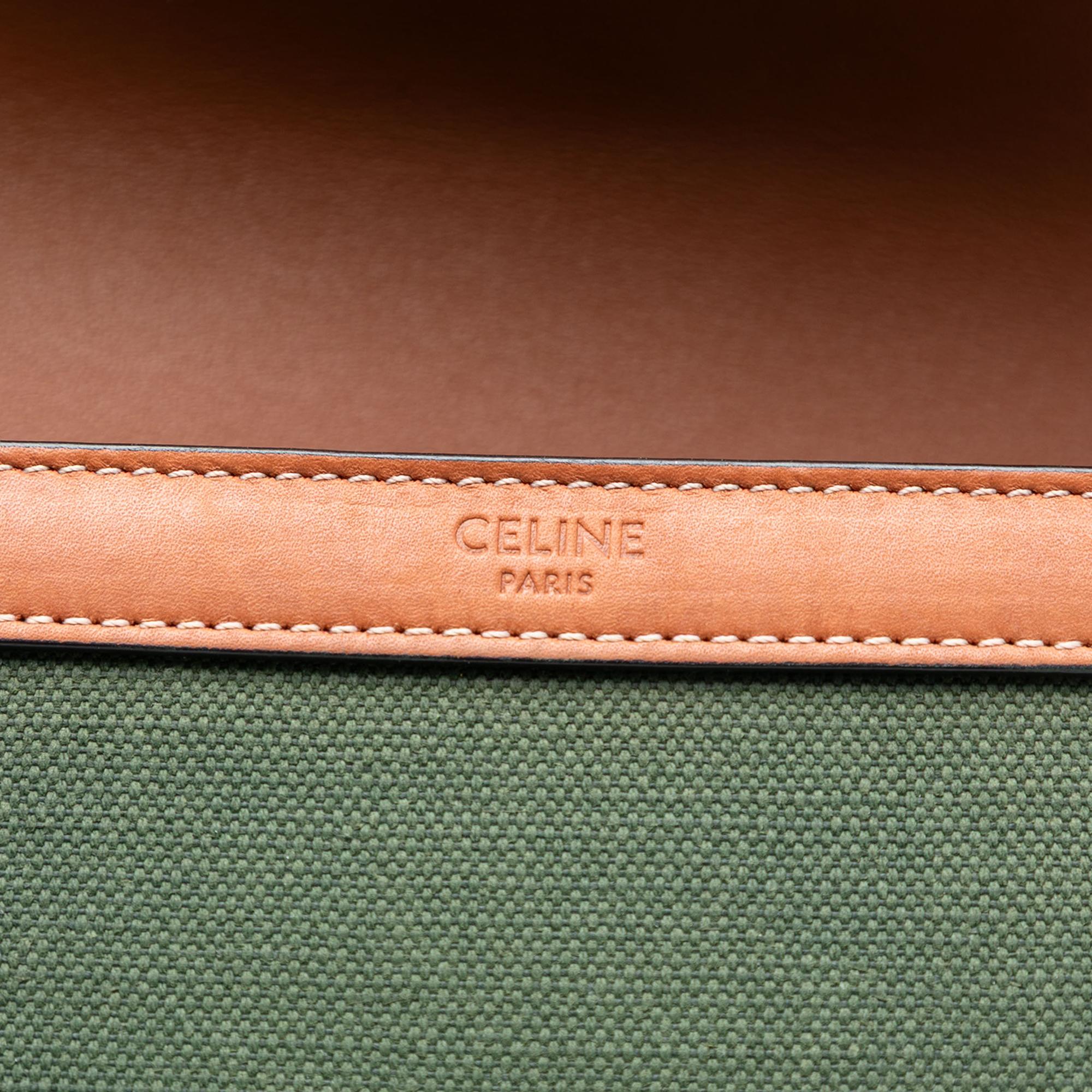 Celine Teen Canvas and Calfskin Triomphe Crossbody