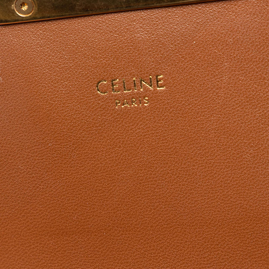 Celine Teen Canvas and Calfskin Triomphe Crossbody