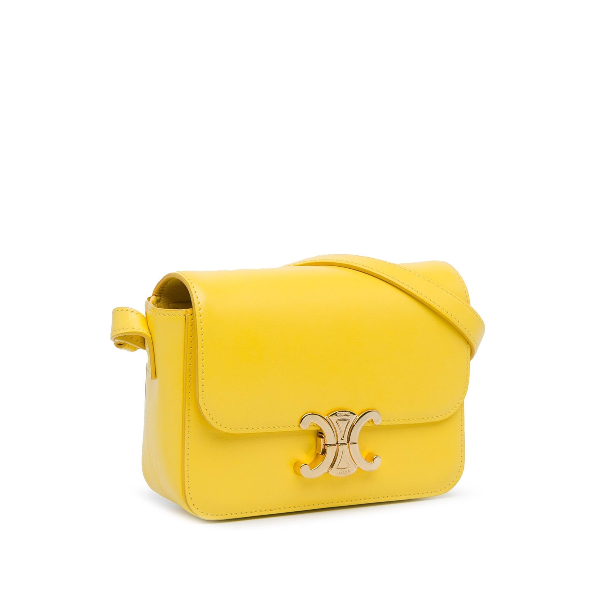 Celine Teen Shiny Calfskin Triomphe Crossbody