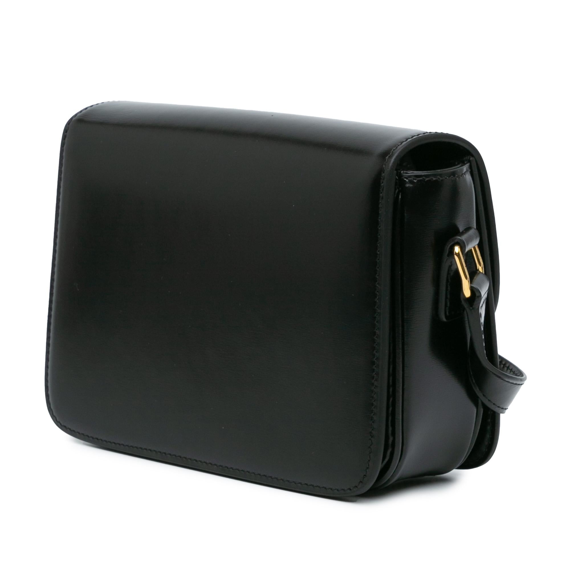 Celine Teen Shiny Calfskin Triomphe Crossbody