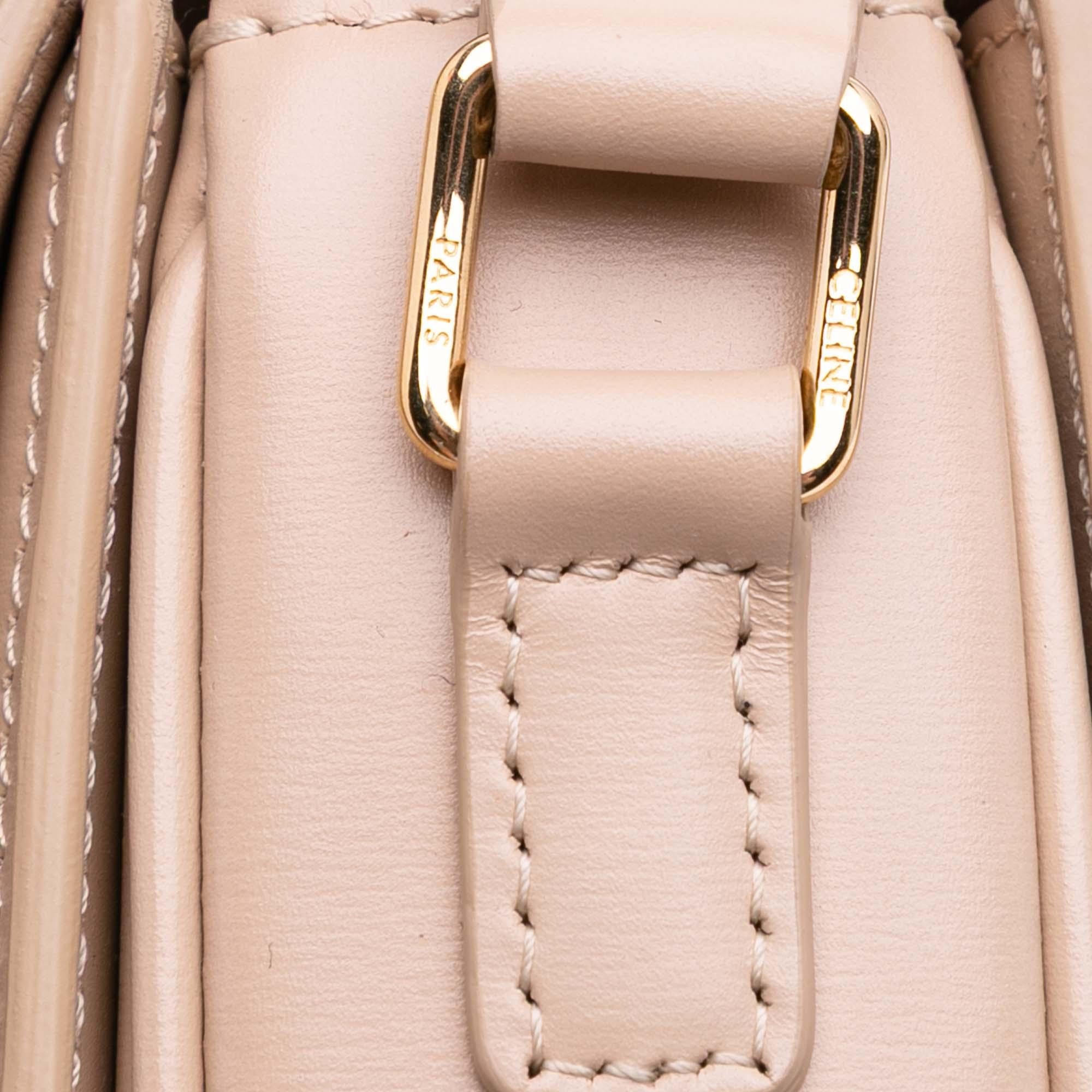 Celine Teen Shiny Calfskin Triomphe Crossbody