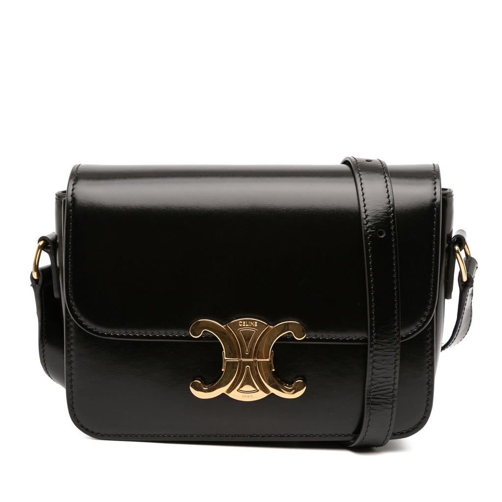 Celine Teen Shiny Calfskin Triomphe Crossbody