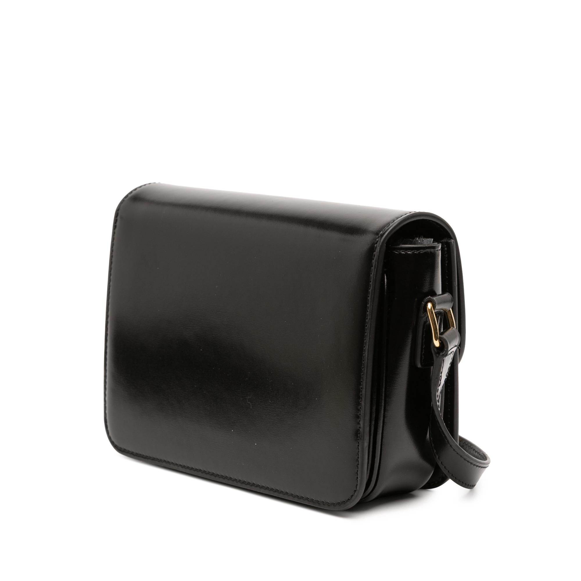 Celine Teen Shiny Calfskin Triomphe Crossbody