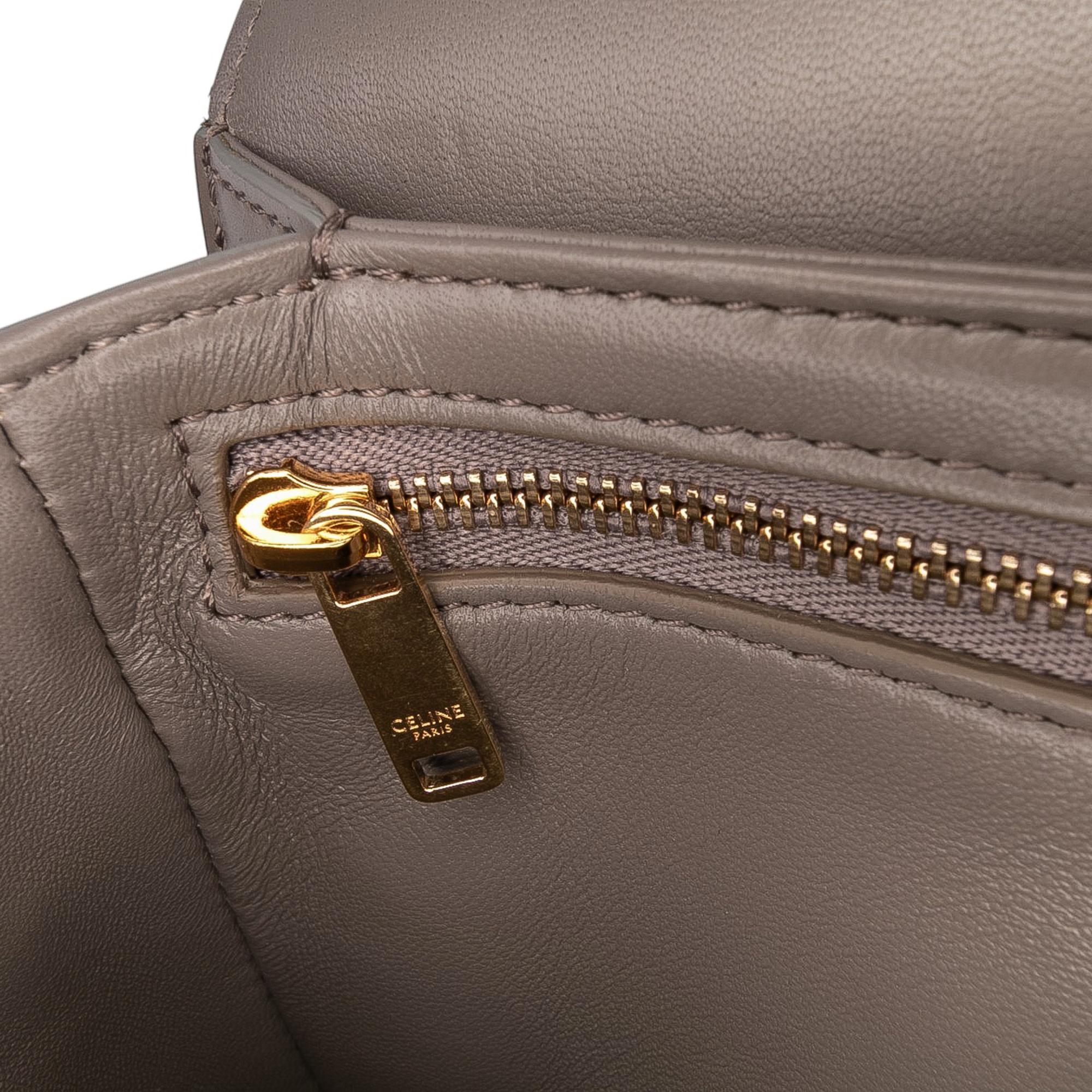 Celine Teen Shiny Calfskin Triomphe Crossbody