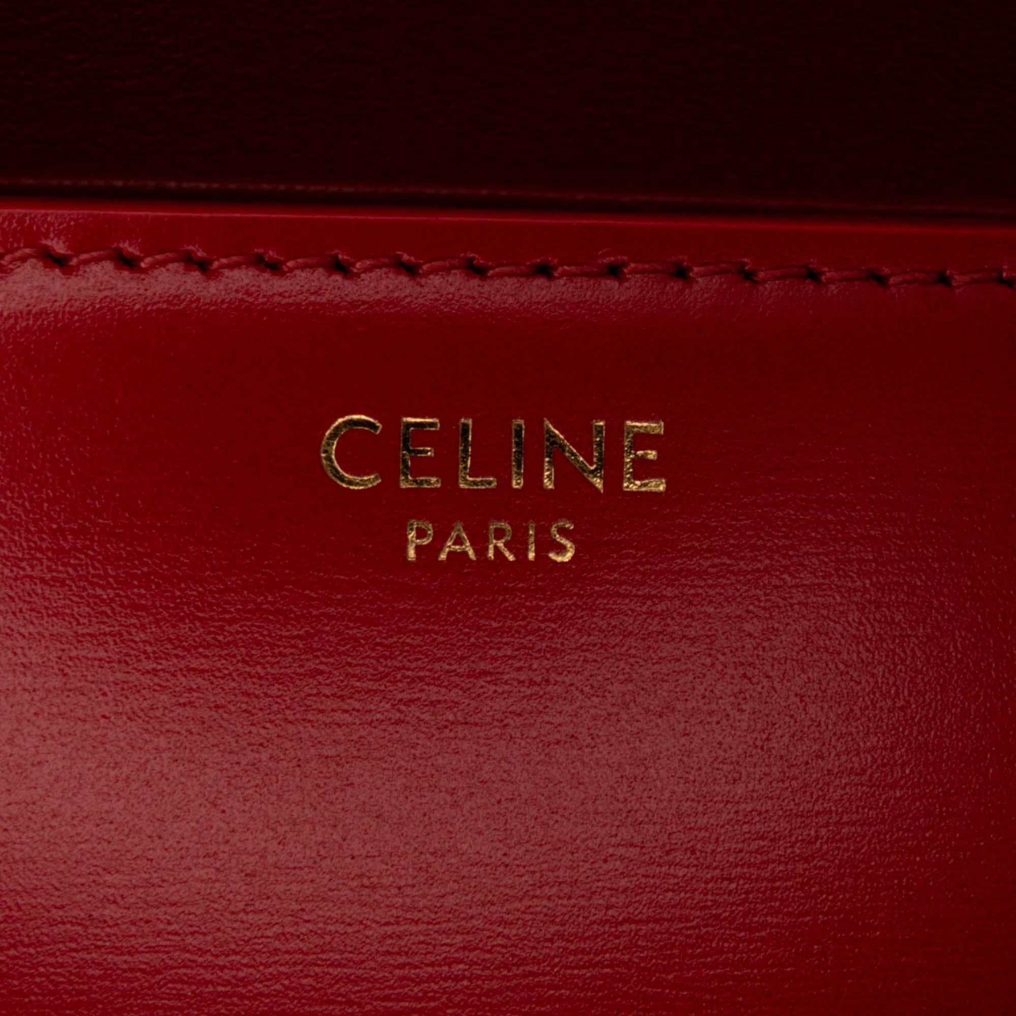 Celine Teen Shiny Calfskin Triomphe Crossbody