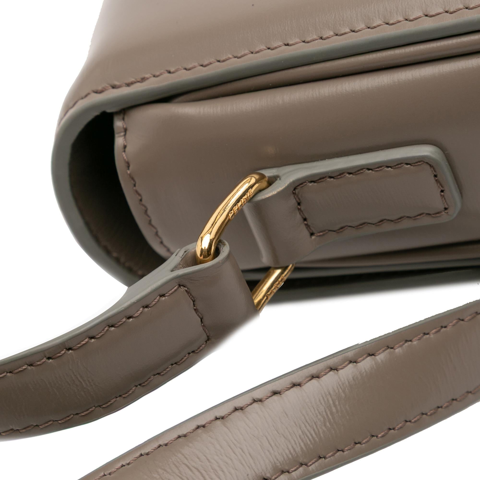Celine Teen Shiny Calfskin Triomphe Crossbody