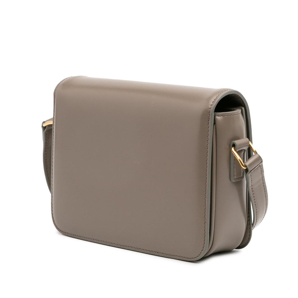 Celine Teen Shiny Calfskin Triomphe Crossbody