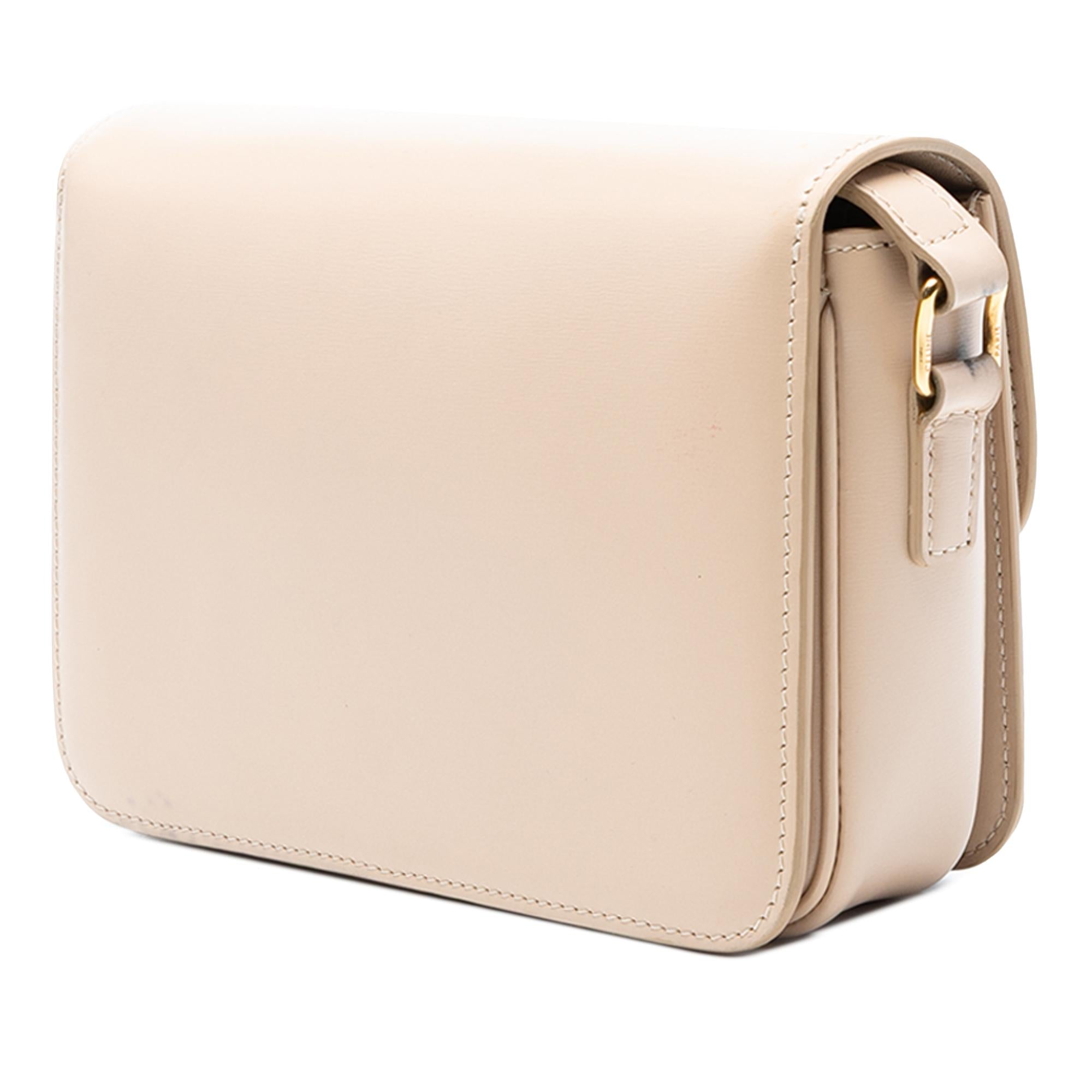 Celine Teen Shiny Calfskin Triomphe Crossbody