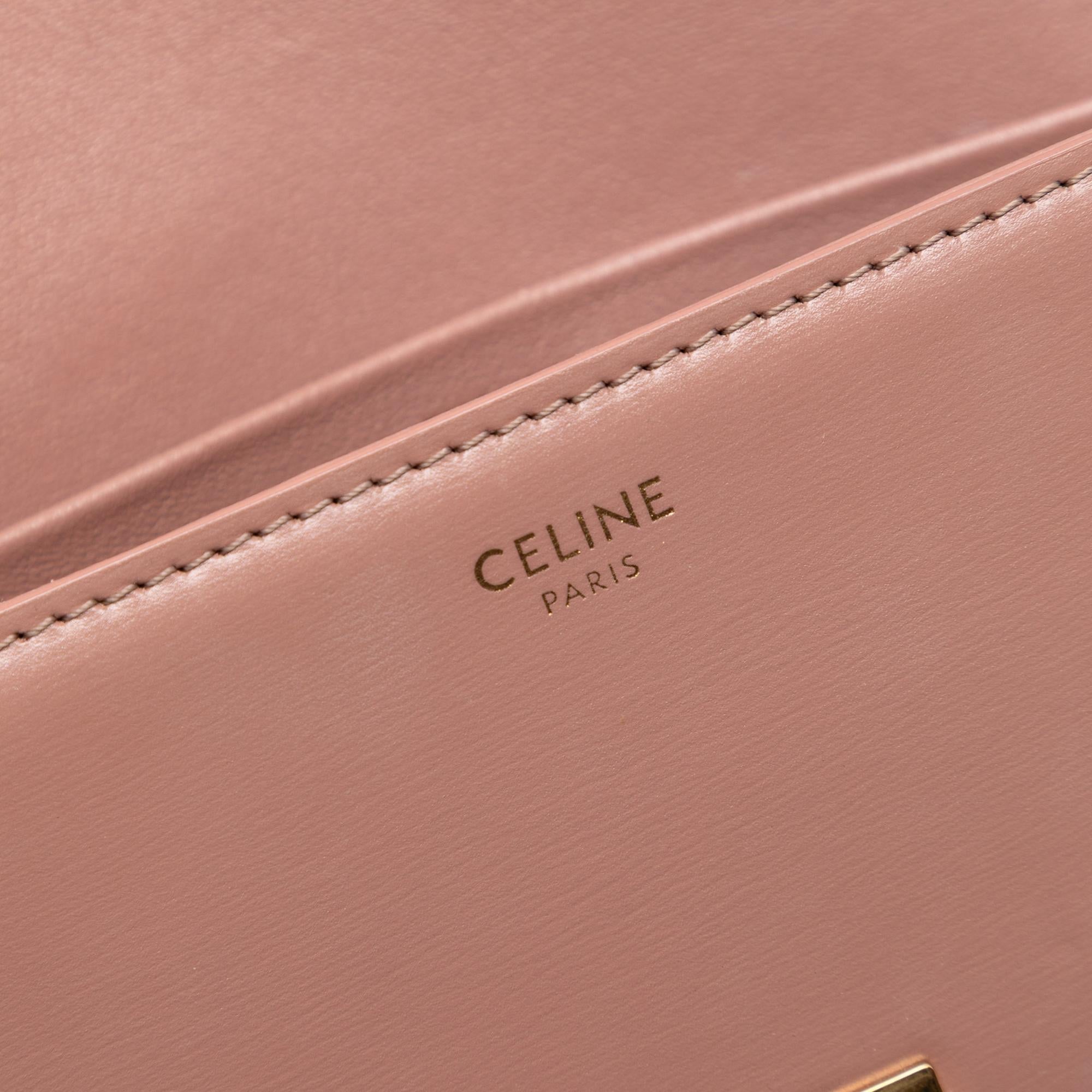 Celine Teen Shiny Calfskin Triomphe Crossbody