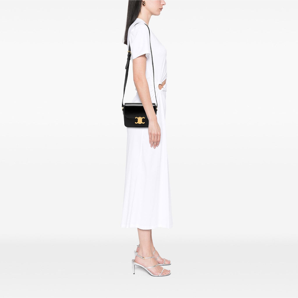 Celine Teen Shiny Calfskin Triomphe Crossbody