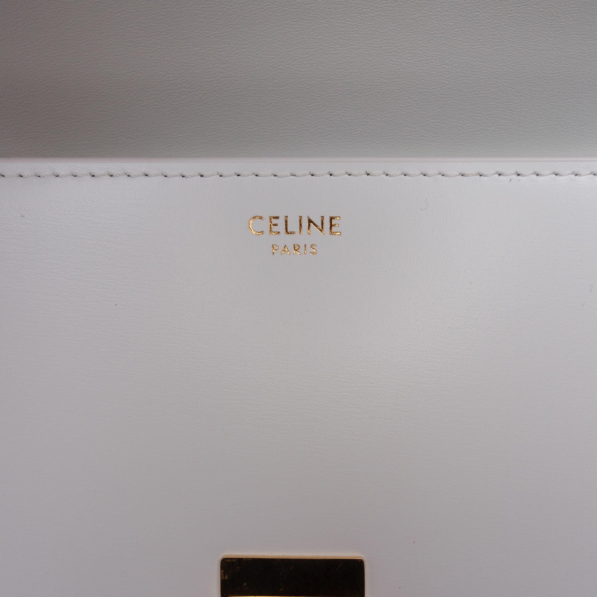 Celine Teen Shiny Calfskin Triomphe Crossbody