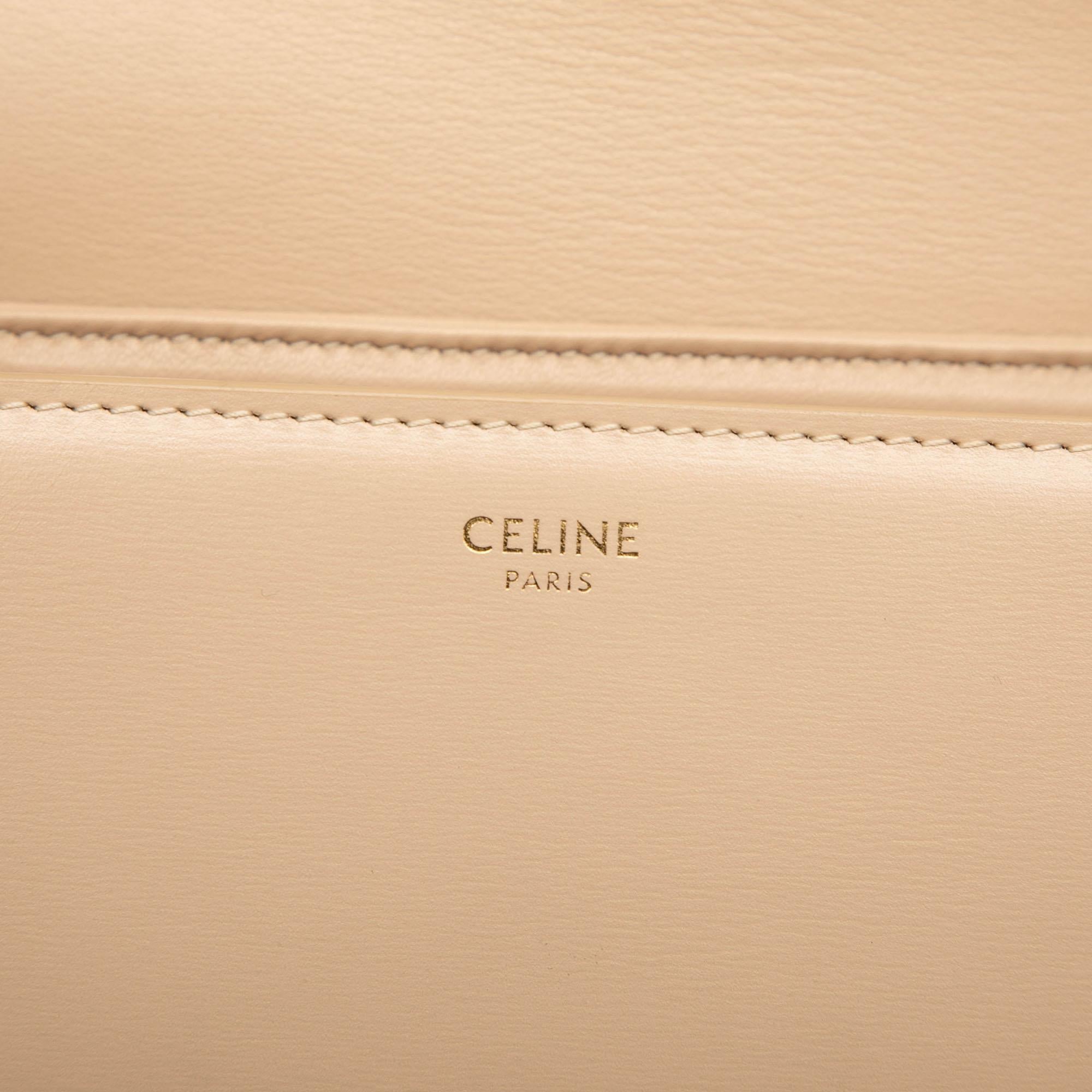 Celine Teen Shiny Calfskin Triomphe Crossbody