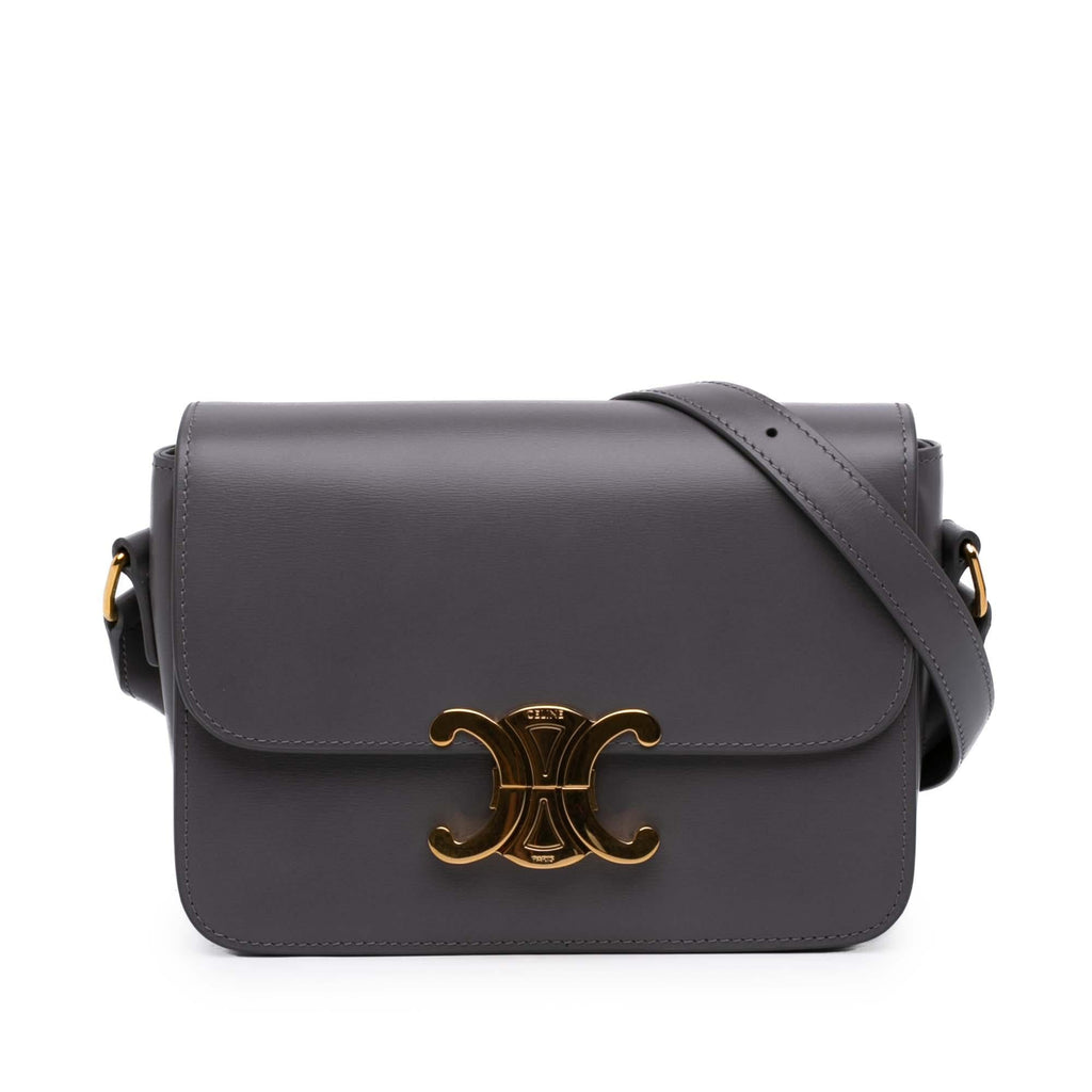 Celine Teen Shiny Calfskin Triomphe Crossbody
