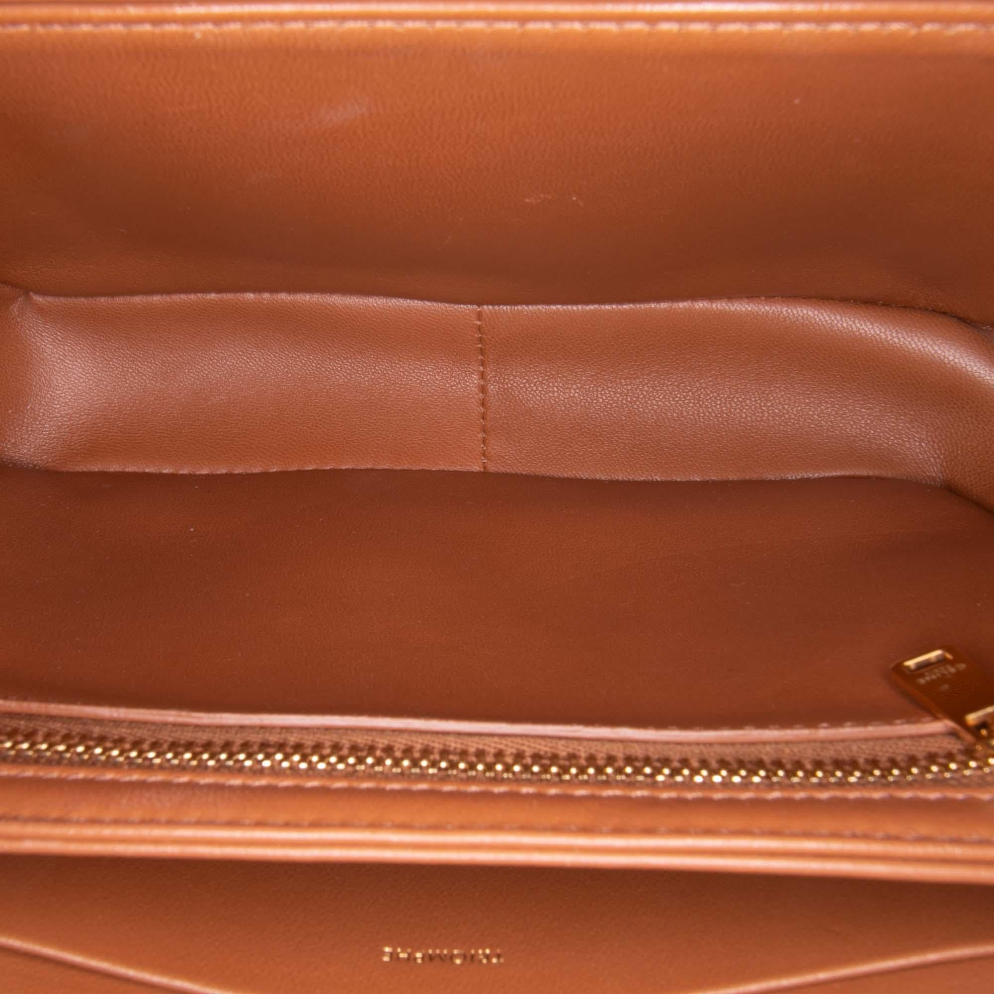 Celine Teen Triomphe Coated Canvas and Calfskin Triomphe Crossbody