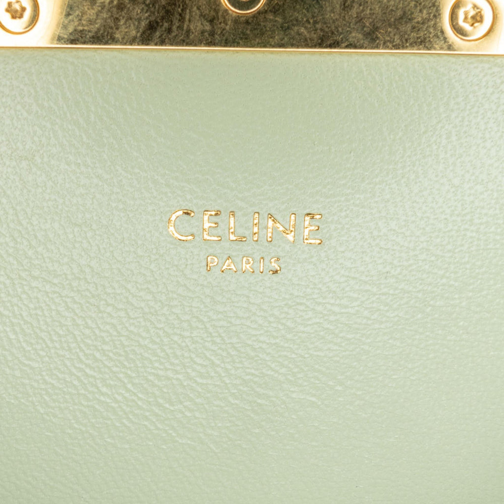 Celine Teen Triomphe Coated Canvas and Calfskin Triomphe Crossbody
