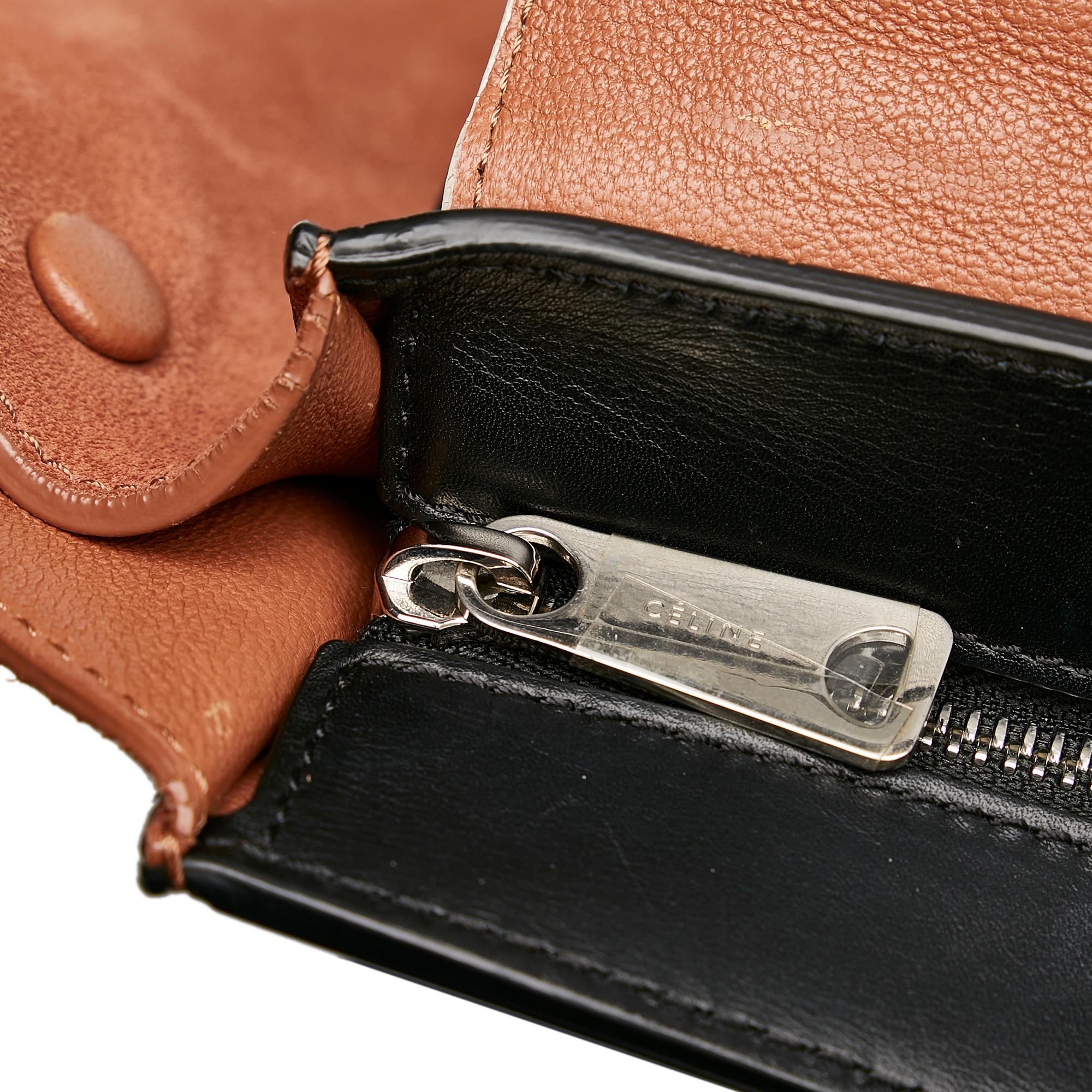 Celine Trapeze Tricolor Leather Satchel (SHG-32620)