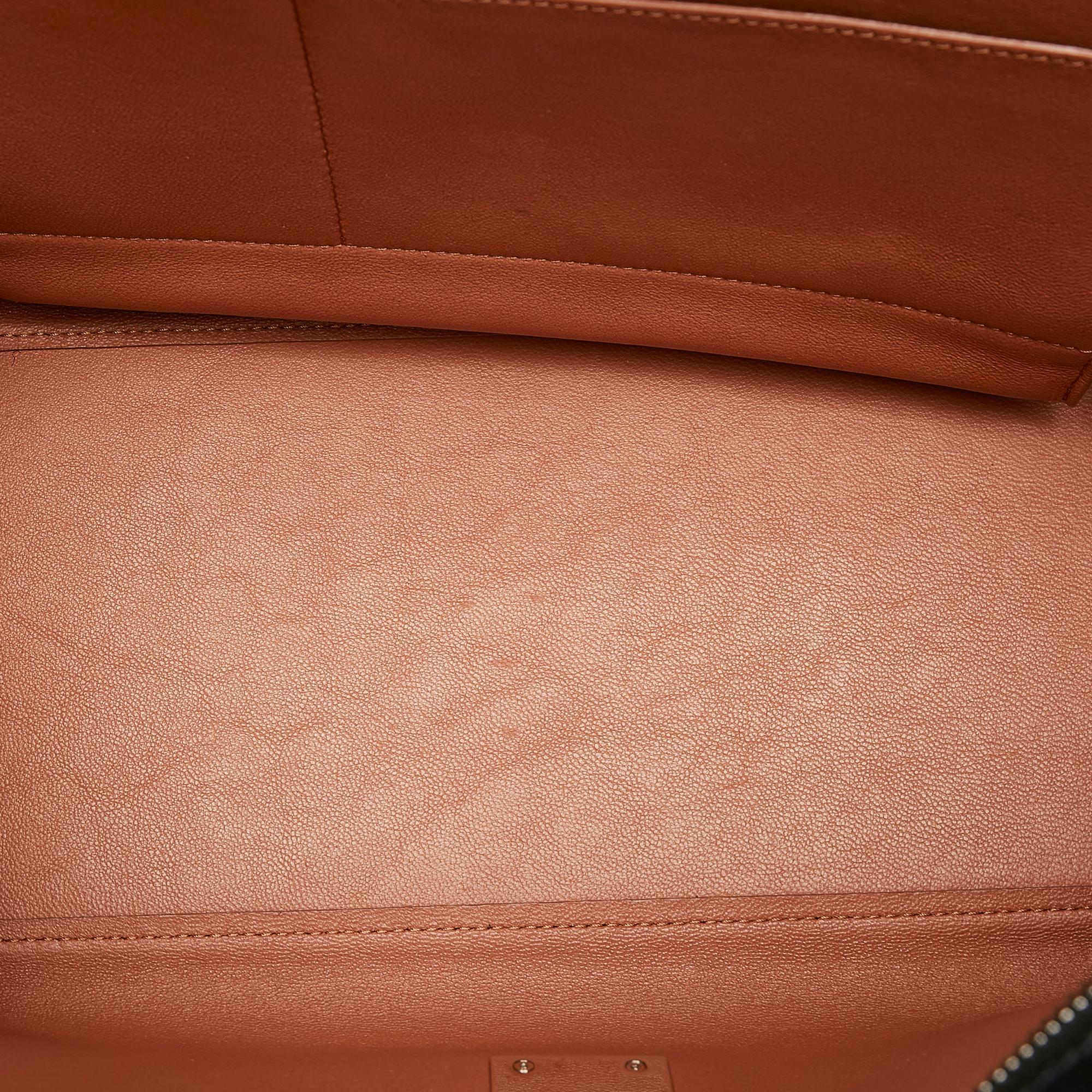 Celine Trapeze Tricolor Leather Satchel (SHG-32620)