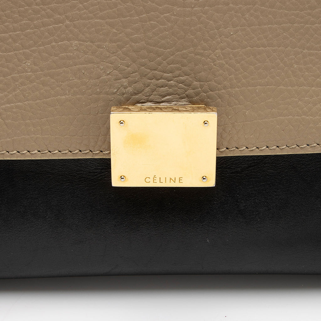 Celine Tricolor Calfskin Medium Trapeze Bag (SHF-BGiPD7)