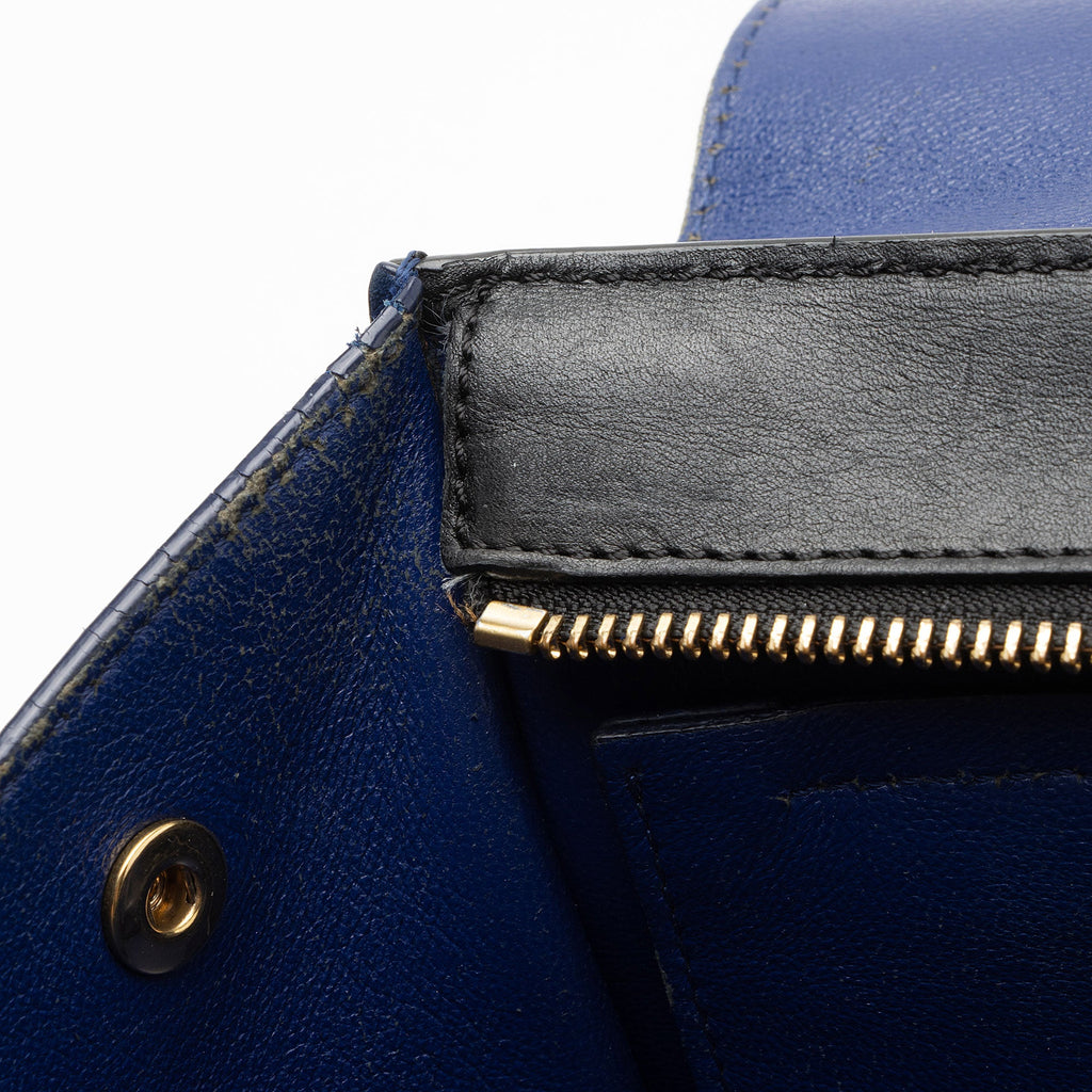 Celine Tricolor Calfskin Medium Trapeze Bag (SHF-BGiPD7)