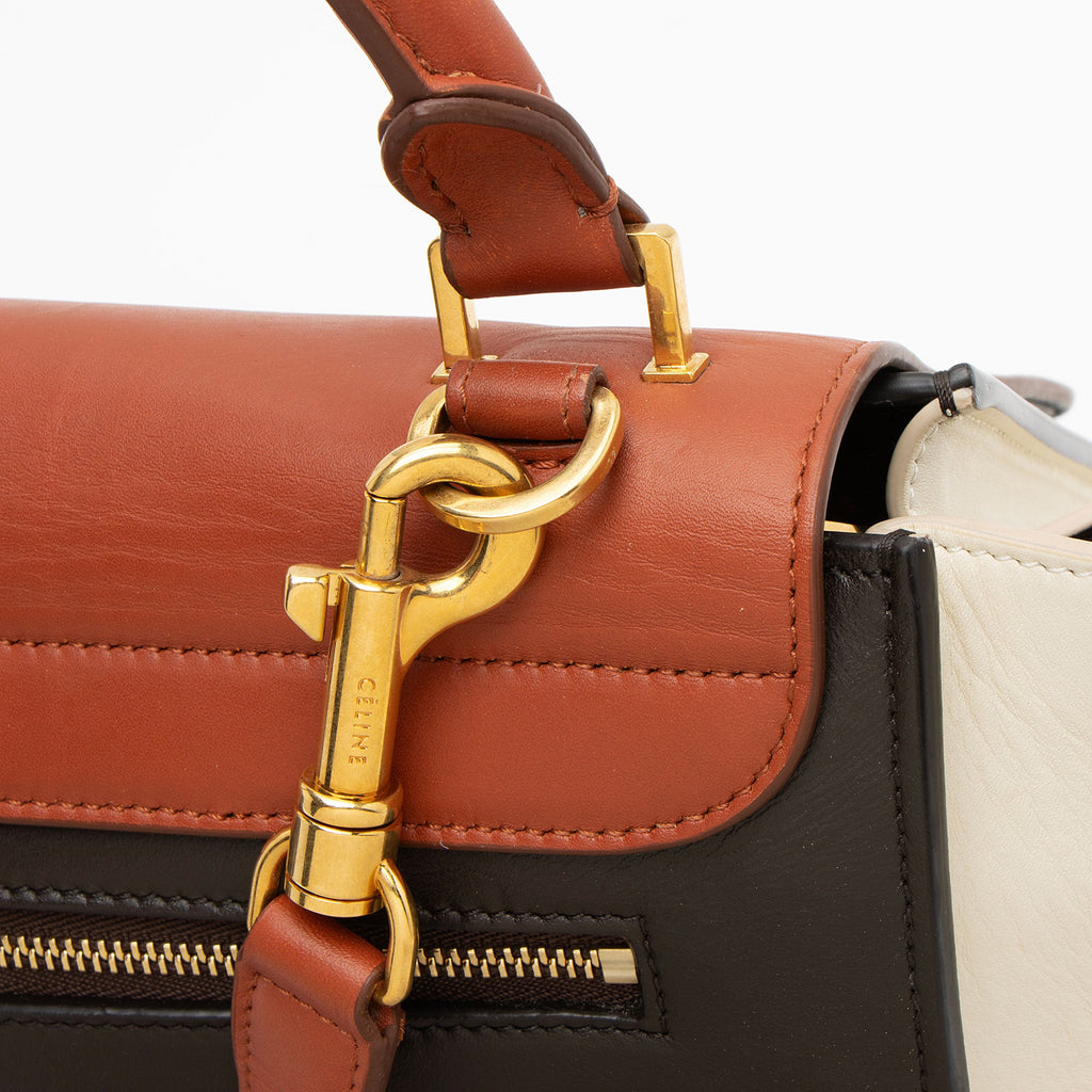 Celine Tricolor Calfskin Small Trapeze Bag