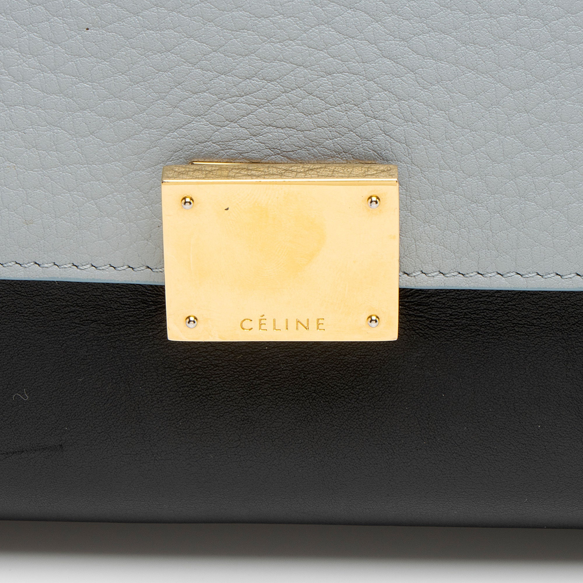 Celine Tricolor Calfskin Small Trapeze Bag