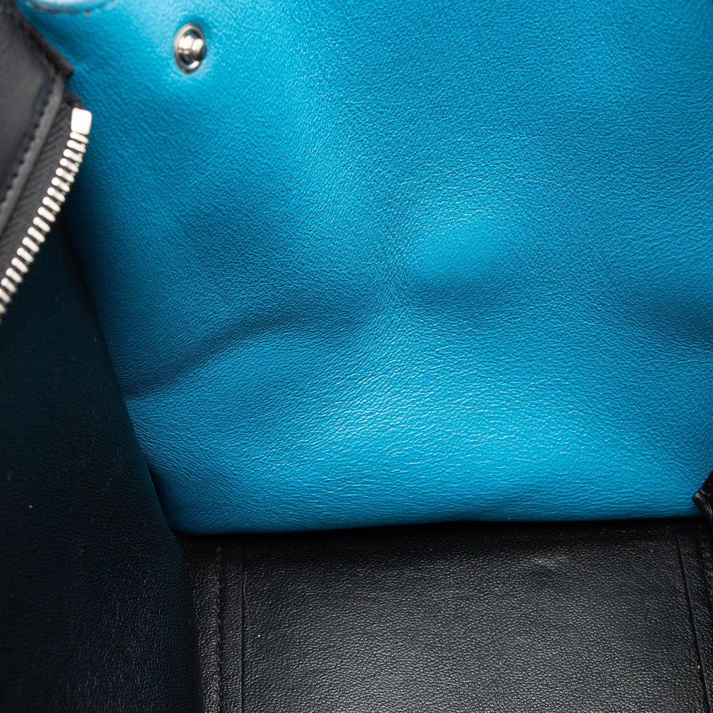 Celine Tricolor Calfskin Suede Small Trapeze Bag