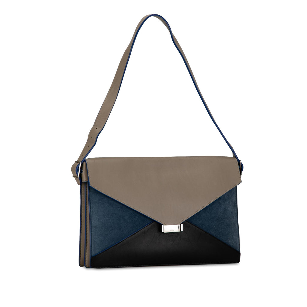 Celine Tricolor Leather Diamond Shoulder Bag (SHG-xsaZNr)