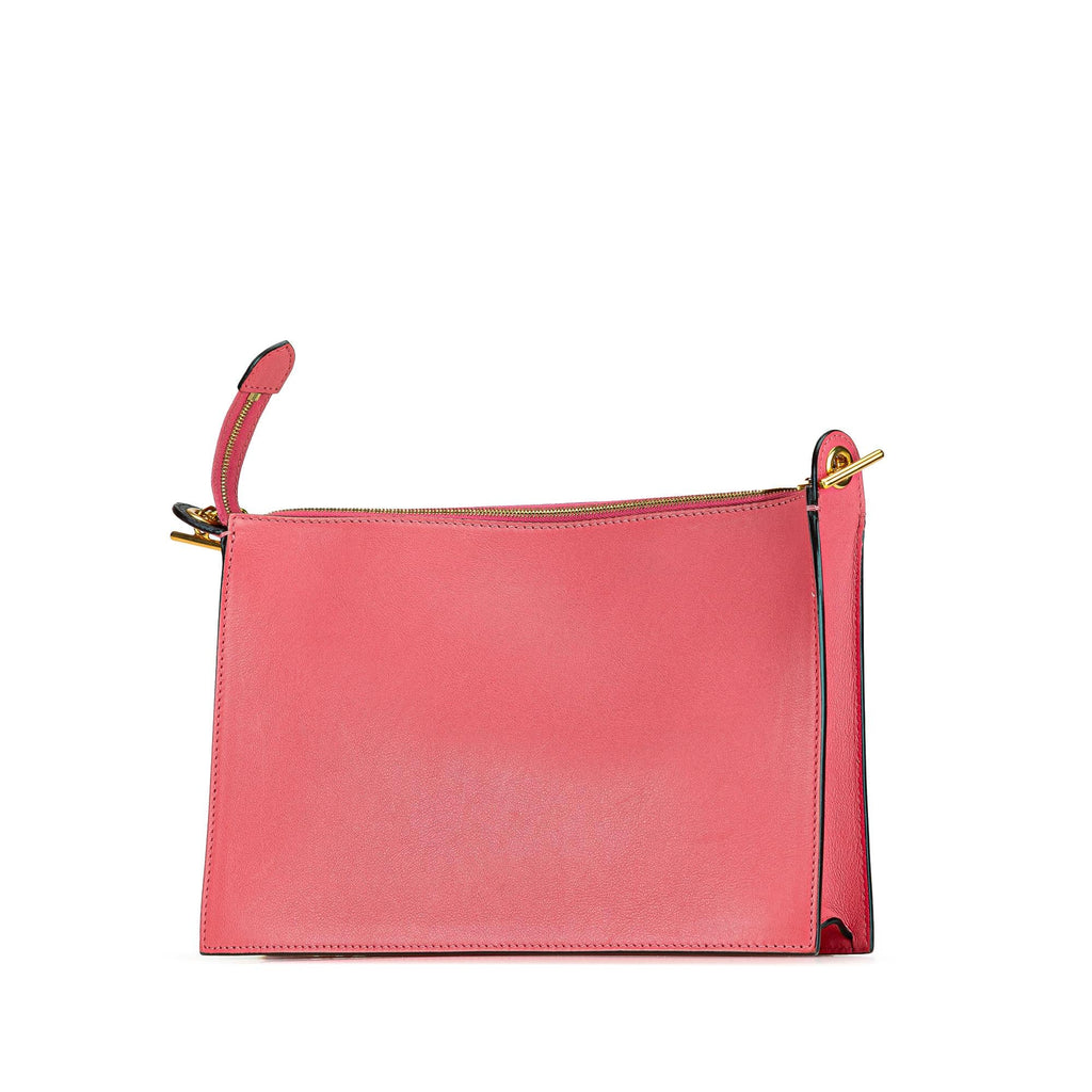 Celine Tricolor Leather Pocket Envelope Zip Crossbody