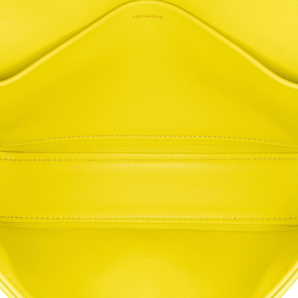 Celine Triomphe Calfskin Cuir Chain Shoulder Bag