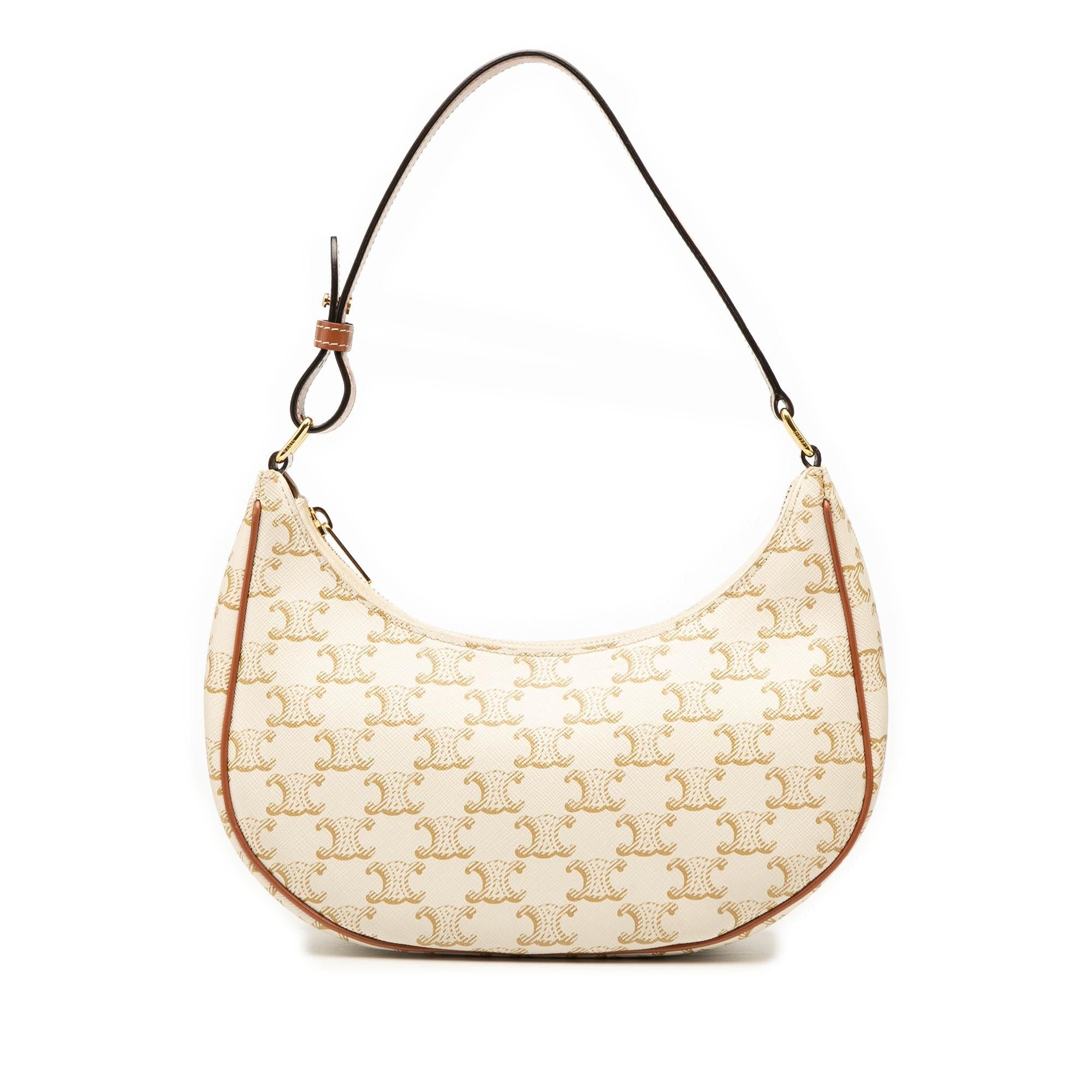 Celine Triomphe Coated Canvas Ava Shoulder Bag