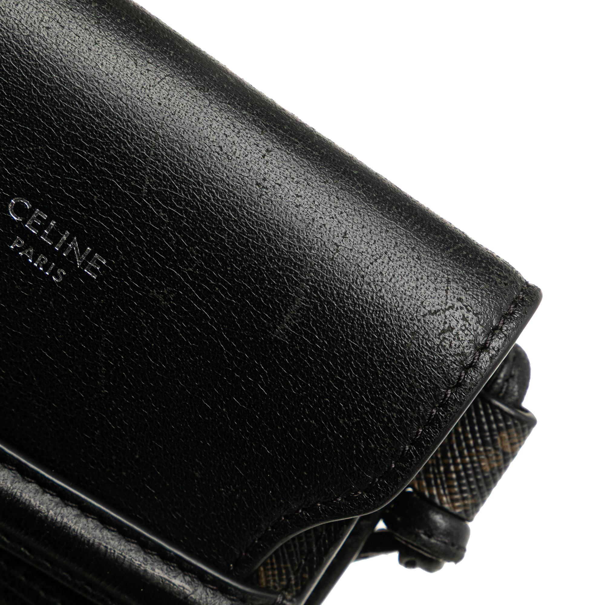 Celine Triomphe Coated Canvas Phone Pouch Flap Crossbody