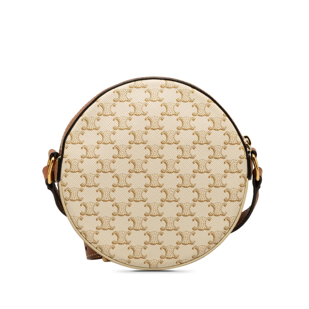 Celine Triomphe Round Purse on Strap (SHG-miPFWr)