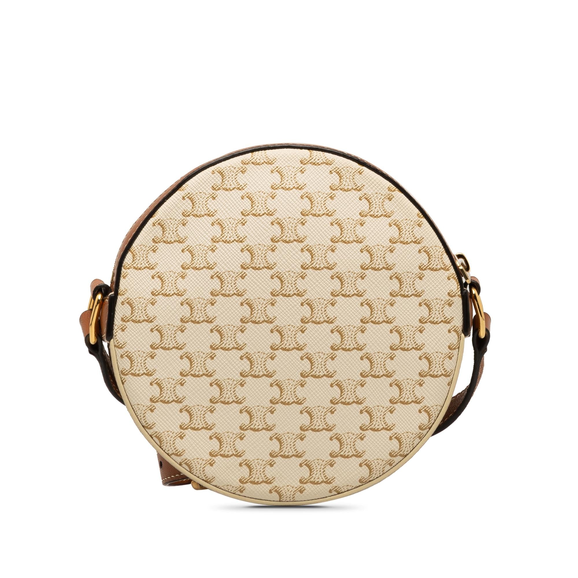 Celine Triomphe Round Purse on Strap (SHG-miPFWr)