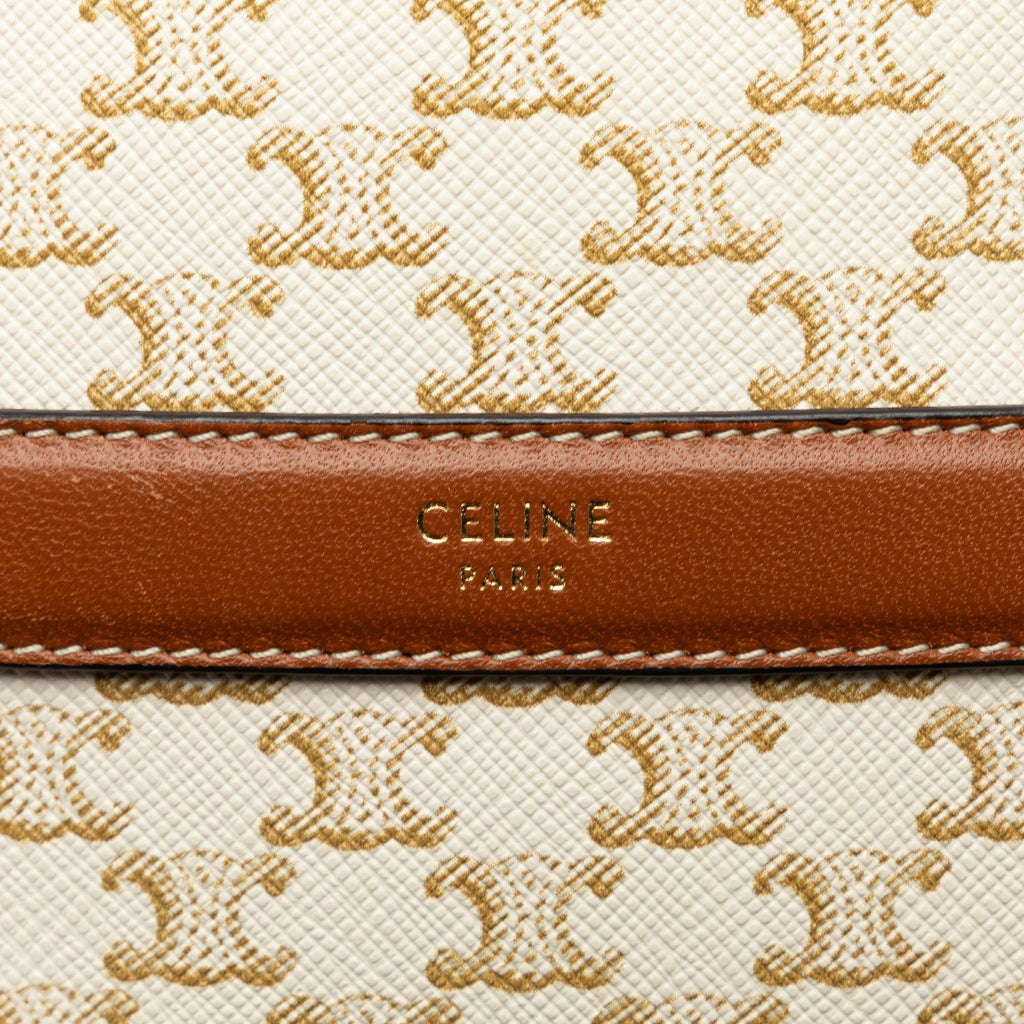 Celine Triomphe Round Purse on Strap