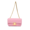 Celine Triomphe Tweed Claude Chain Shoulder Bag