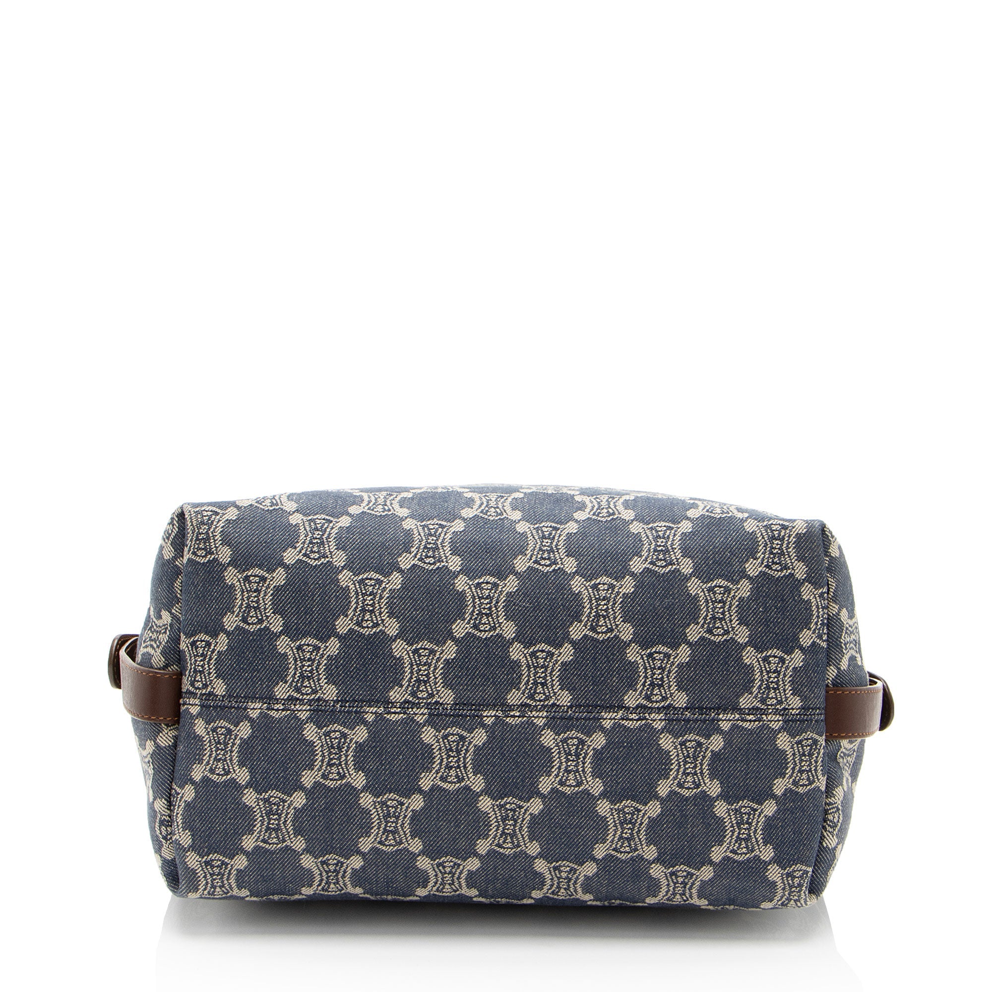 Celine Vintage Macadam Denim Small Satchel (SHF-7wuKrh)