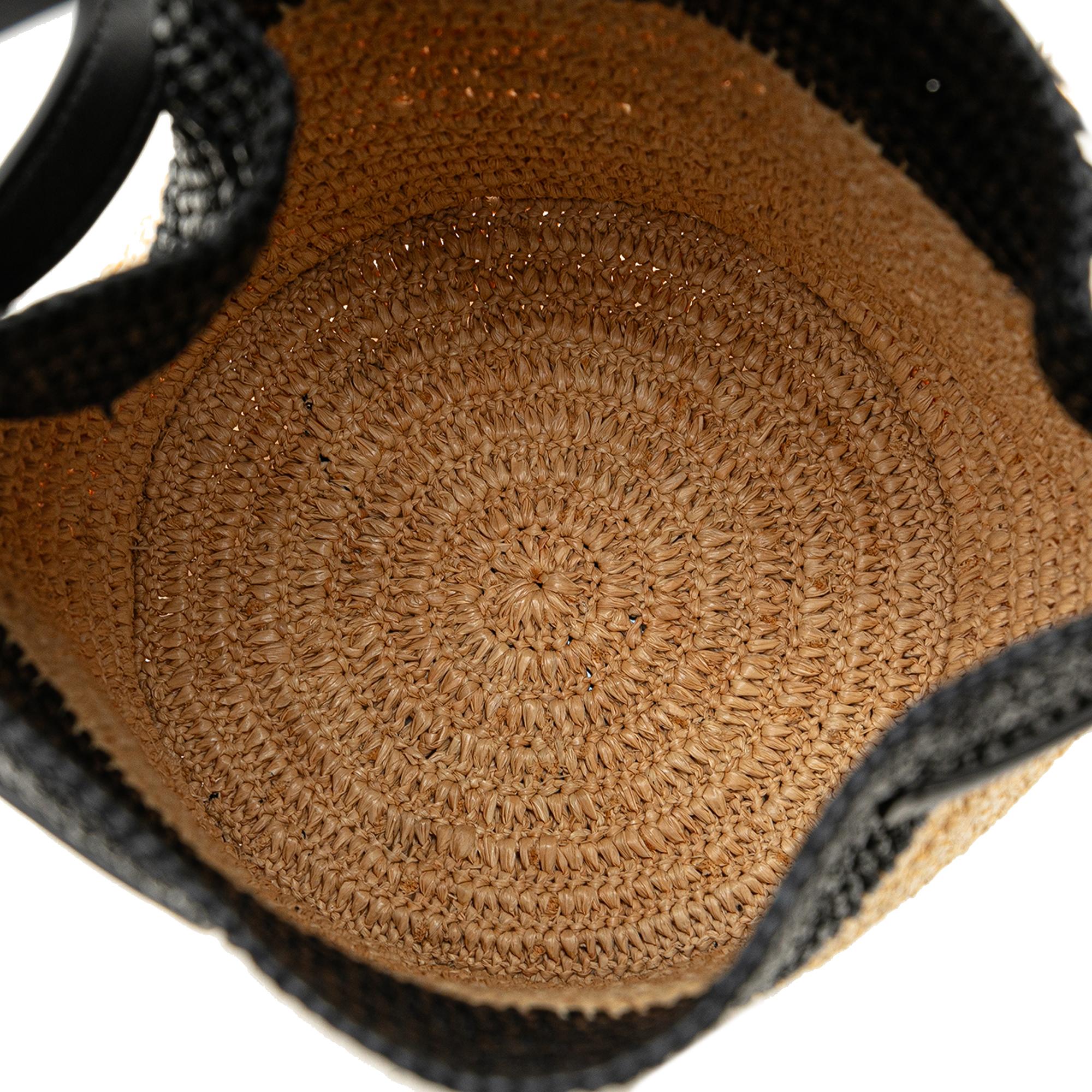 Celine Woven Raffia Nano Bucket Bag