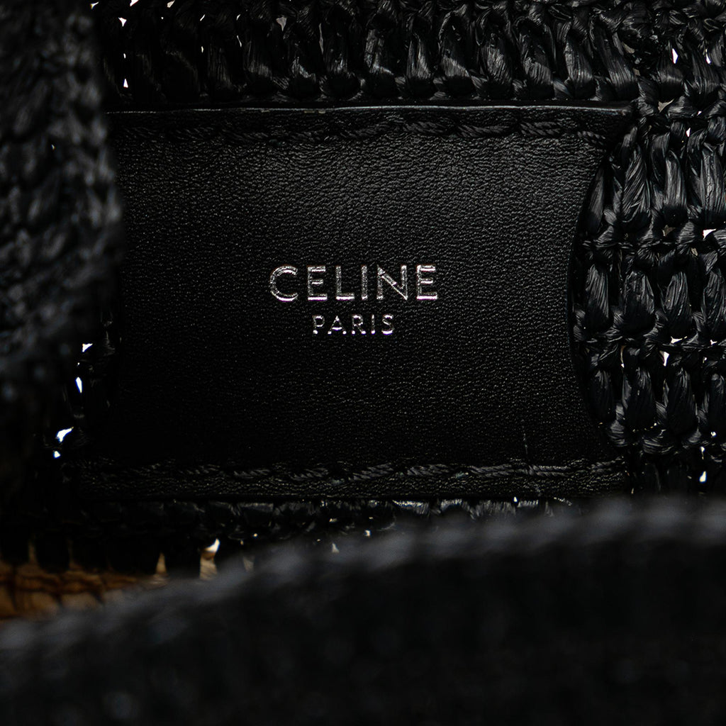 Celine Woven Raffia Nano Bucket Bag