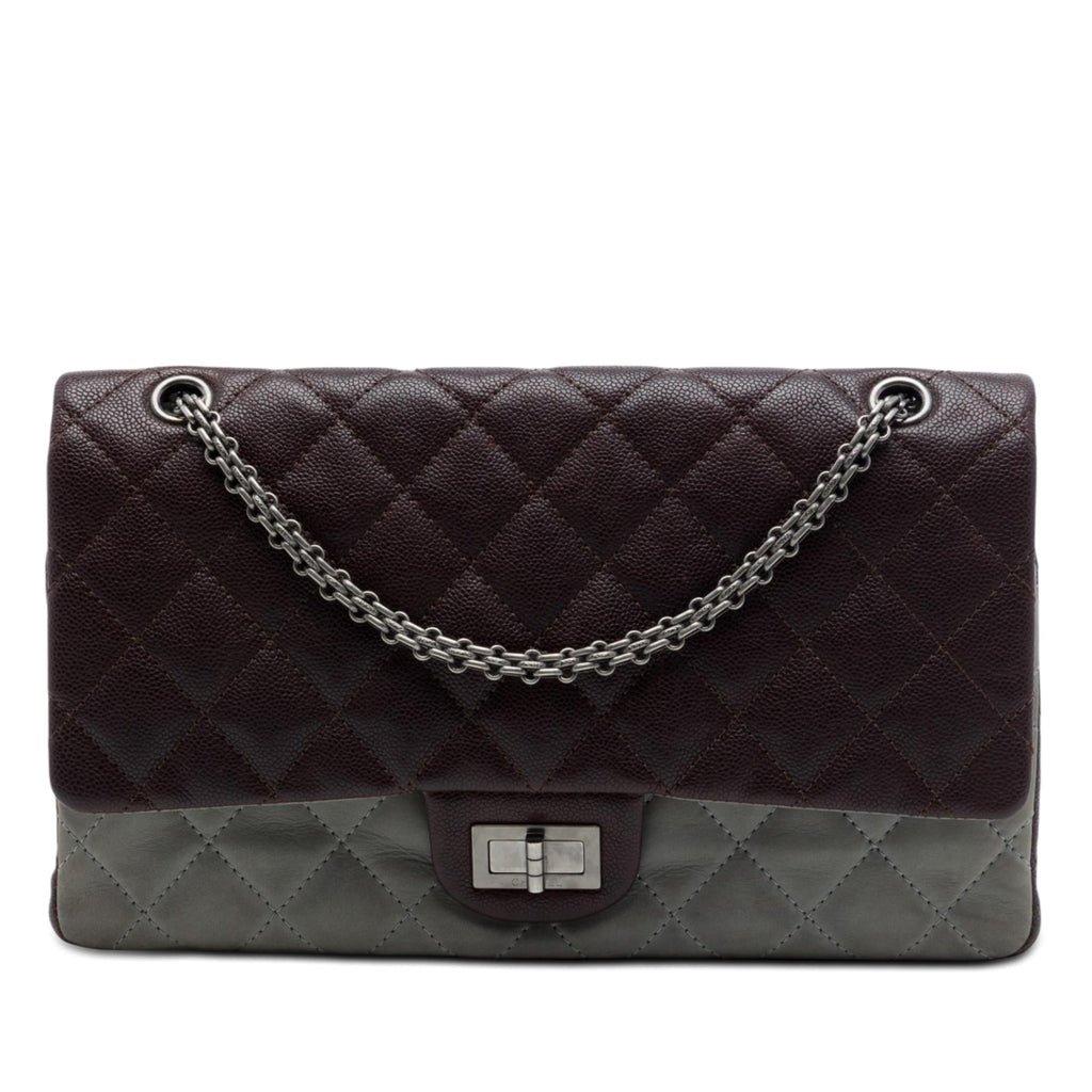 Chanel Bicolor Caviar and Iridescent Calfskin Reissue 2.55 Double Flap 226
