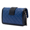 Chanel Bicolor Quilted Lambskin Elegant CC Flap Wallet on Chain