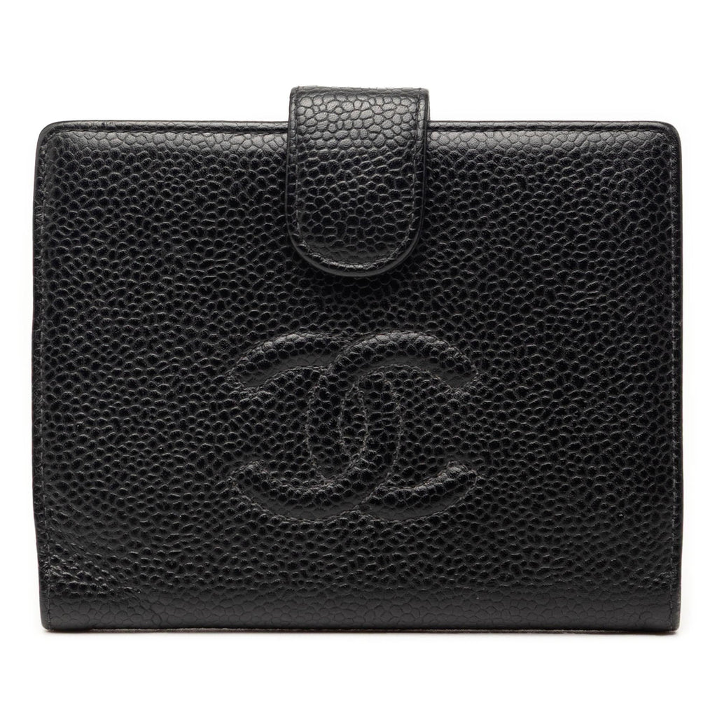 Chanel CC Caviar French Wallet