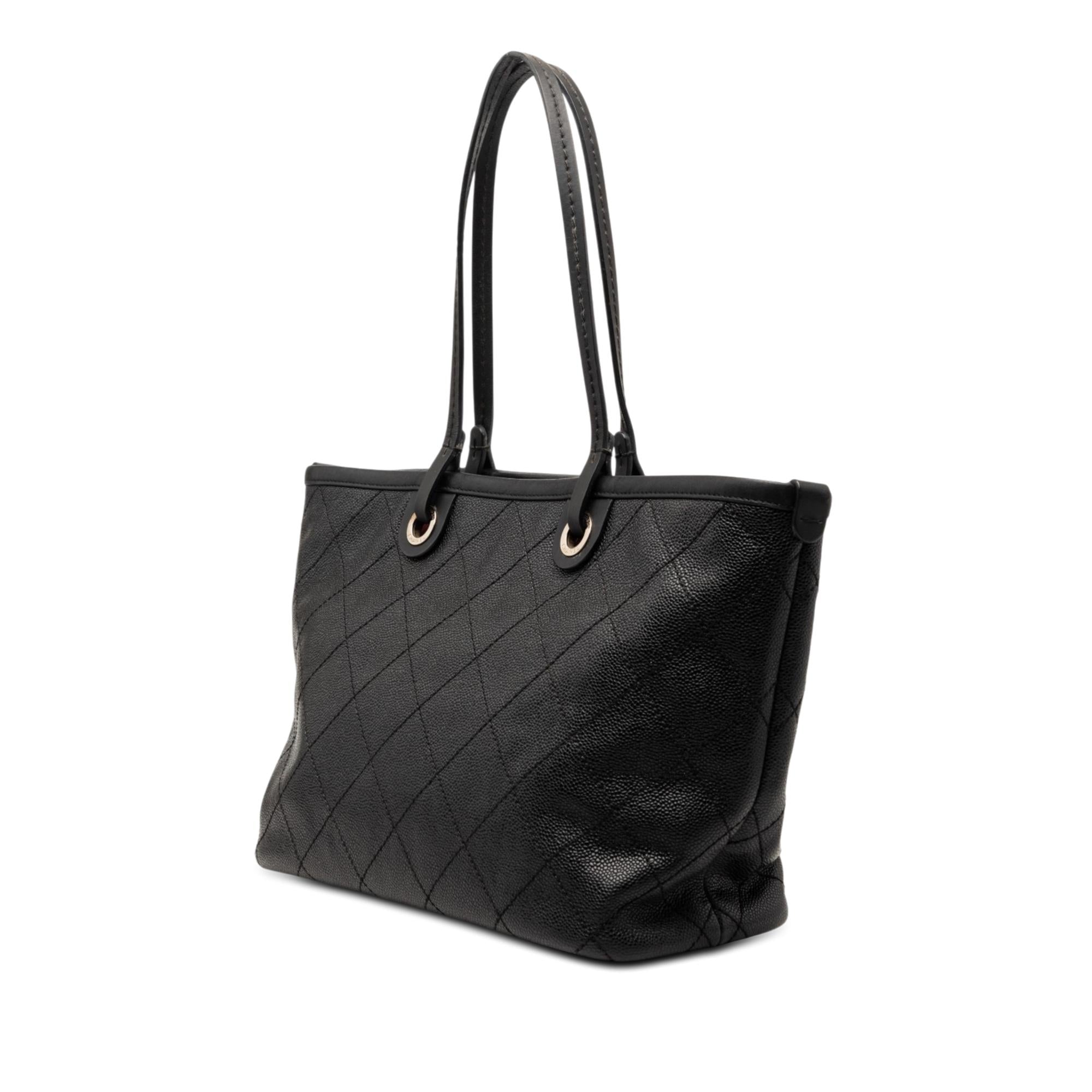 Chanel CC Caviar Wild Stitch On the Road Tote