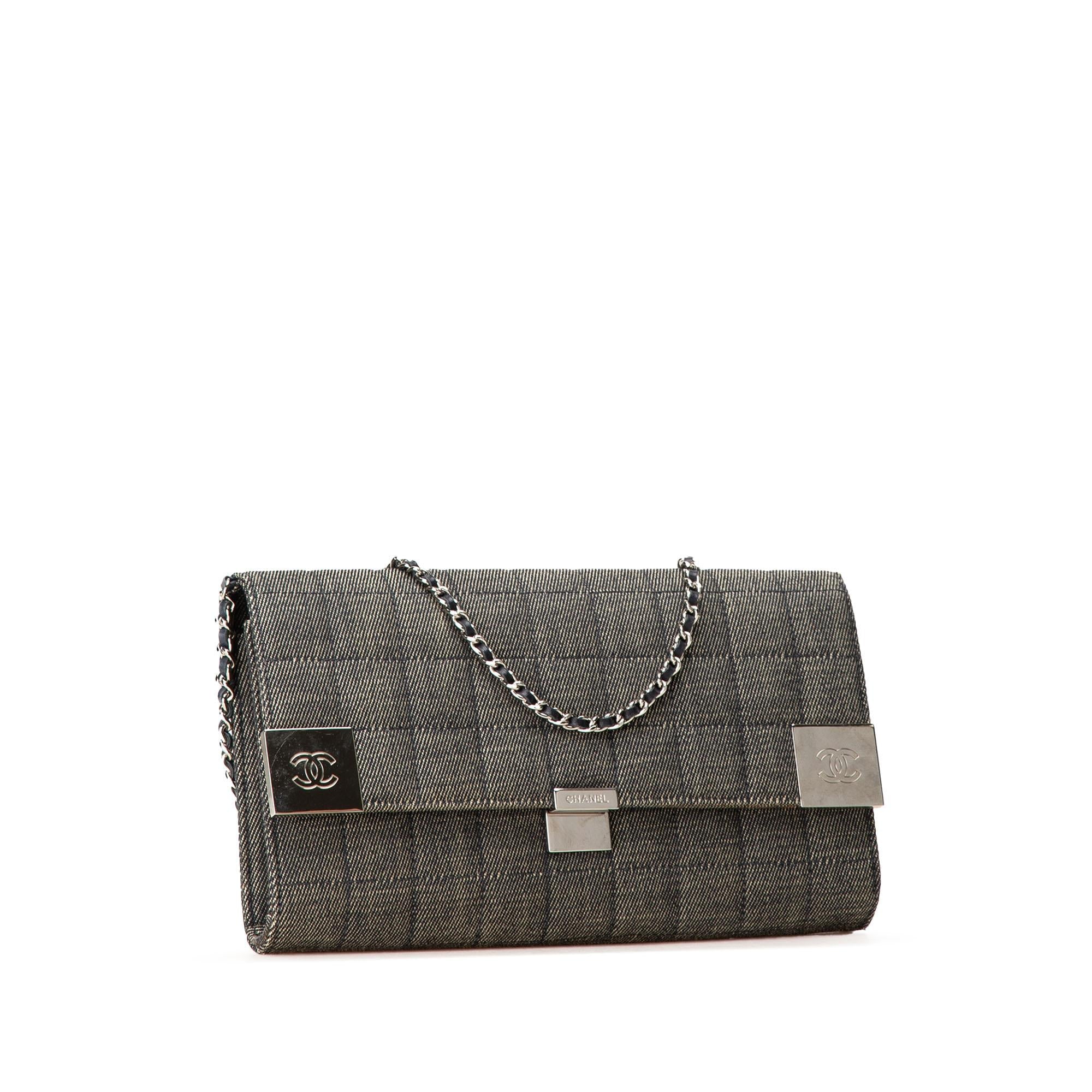 Chanel CC Choco Bar Denim Chain Flap