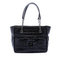 Chanel CC Choco Bar Lambskin Camellia No 5 Tote